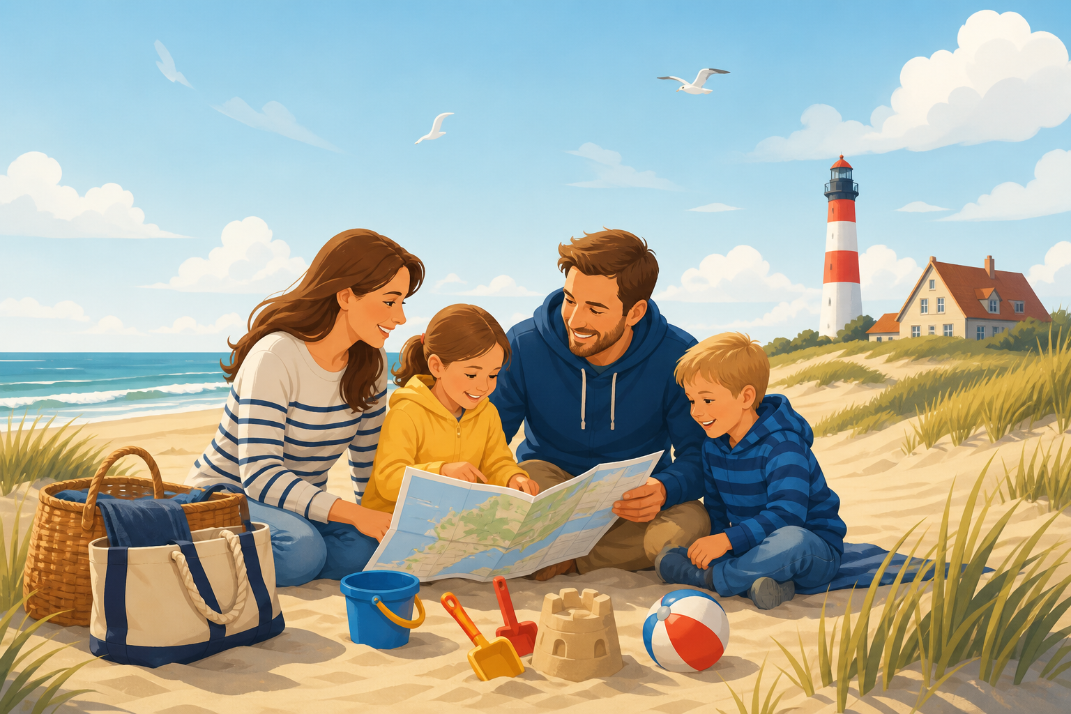 Beitragsbild: Wie plant man einen Nordsee-Urlaub mit der Familie? Tipps